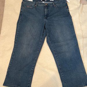 Nine West Women's Stretch Denim Relaxed Leg Chrystie Capri Pants  - New